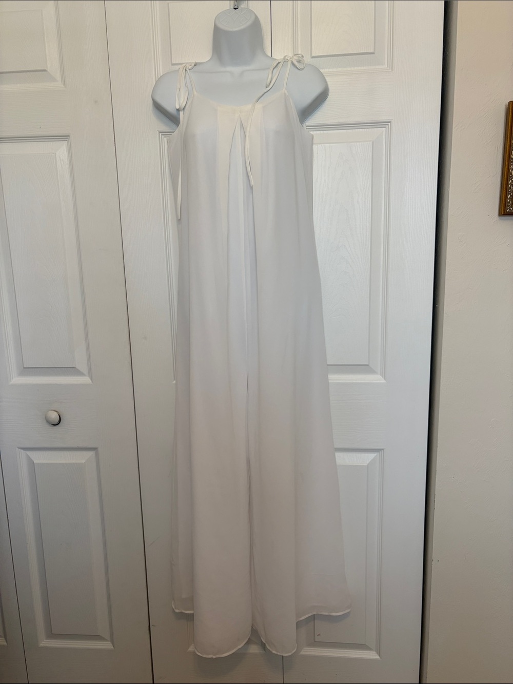 NWT Women's Sugarlips White Sleeveless Slip Jumpsuit. Size Small.